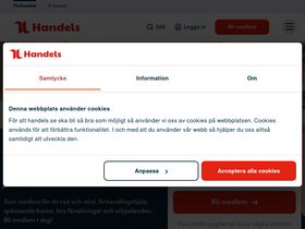 'handels.se' screenshot