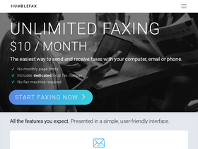 'humblefax.com' screenshot