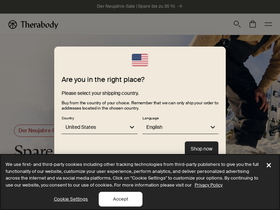 Therabody EU website screenshot