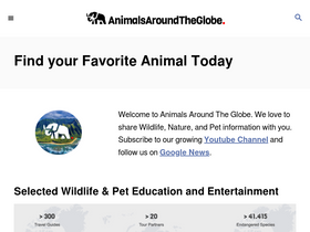 'animalsaroundtheglobe.com' screenshot