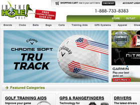 'intheholegolf.com' screenshot