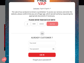 'freevap.ch' screenshot