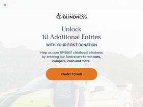 A Race Against Blindness - Nonprofit homepage screenshot