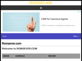 'romsever.com' screenshot