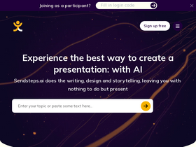 'sendsteps.com' screenshot