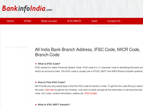 'bankinfoindia.com' screenshot