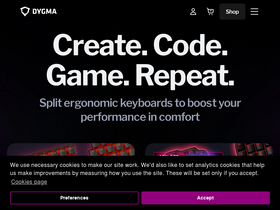 'dygma.com' screenshot