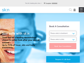 'sknclinics.co.uk' screenshot