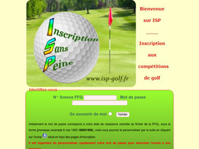 'isp-golf.fr' screenshot
