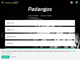 'padangos123.lt' screenshot