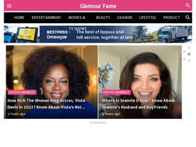 'glamourfame.com' screenshot
