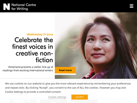 'nationalcentreforwriting.org.uk' screenshot