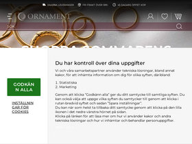 Ornament.se homepage screenshot