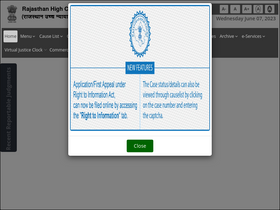 'hcraj.nic.in' screenshot