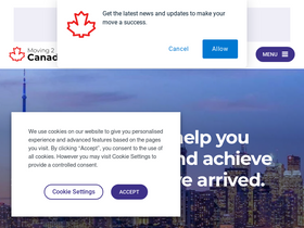 'moving2canada.com' screenshot