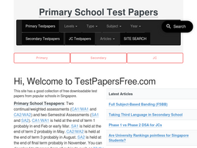 'testpapersfree.com' screenshot