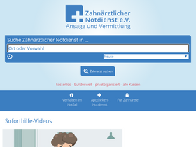 'zahnarzt-notdienst.de' screenshot