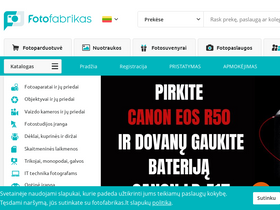 'fotofabrikas.lt' screenshot
