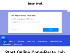 'smartonlinework.com' screenshot