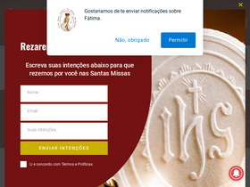 'fatima.org.br' screenshot