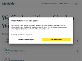 'mcmakler.de' screenshot