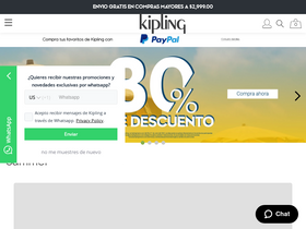 'kiplingmexico.com' screenshot