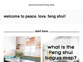 'peacelovefengshui.com' screenshot