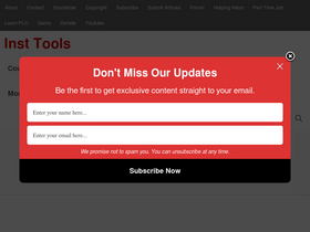 'instrumentationtools.com' screenshot