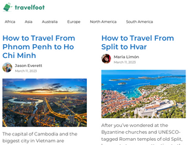 'travelfoot.com' screenshot