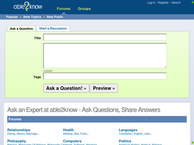 'able2know.org' screenshot
