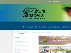 'mag.go.cr' screenshot