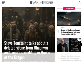 'wikiofthrones.com' screenshot