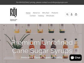 rojsyrups.com homepage screenshot