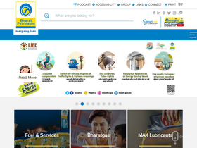 'bharatpetroleum.in' screenshot