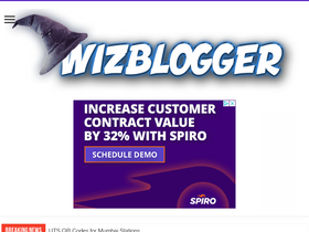 'wizblogger.com' screenshot