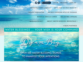 thespiritofwater.com homepage screenshot