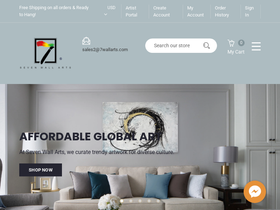 7wallarts.com homepage screenshot