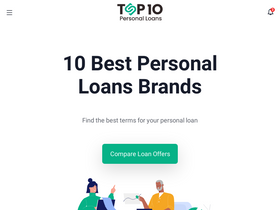 '10bestpersonalloans.com' screenshot