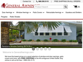 'generalawnings.com' screenshot