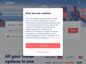 'omio.ie' screenshot