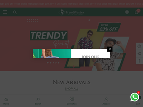 trendivastra.com homepage screenshot