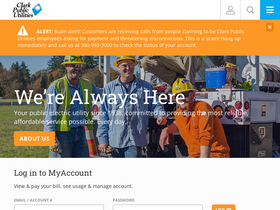 'clarkpublicutilities.com' screenshot