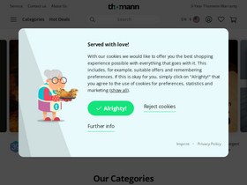 'thomann.de' screenshot