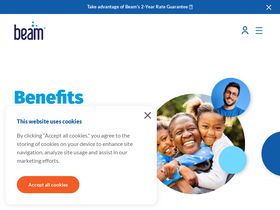 'beambenefits.com' screenshot