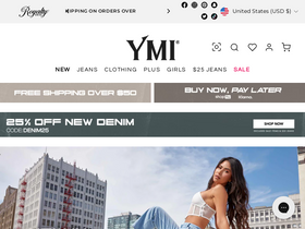 'ymijeans.com' screenshot