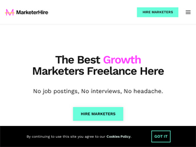 'marketerhire.com' screenshot
