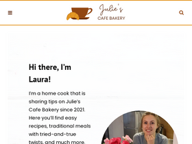 'juliescafebakery.com' screenshot