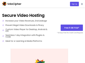 'vdocipher.com' screenshot