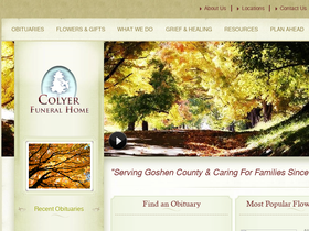 'colyerfuneralhome.com' screenshot