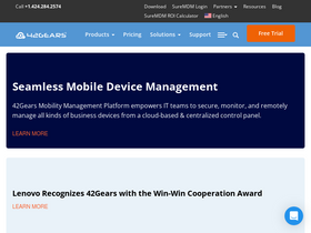 '42gears.com' screenshot